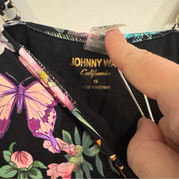 Johnny Was Ruched One Piece Floral Swimsuit - Picture 11 of 11